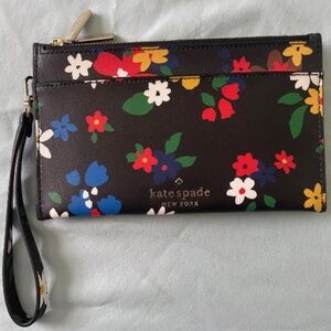 Kate Spade Staci Sailing Floral Double Zip Wristlet